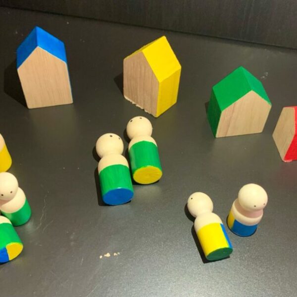 houten scheiding set compleet